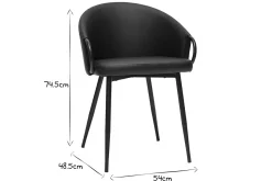 Discount Miliboo Set de 2 sillas negras de diseño PRECIO