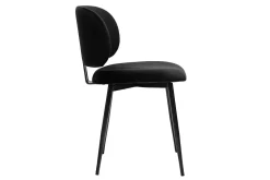 Cheap Miliboo Set de 2 sillas negras de terciopelo y metal ATRIUM