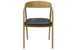 Cheap Miliboo Set de 2 sillas nórdicas apilables de madera clara de roble macizo y asiento negro LOVA