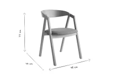Cheap Miliboo Set de 2 sillas nórdicas apilables de madera clara de roble macizo y asiento negro LOVA