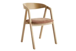 Cheap Miliboo Set de 2 sillas nórdicas apilables de roble macizo y tejido efecto aterciopelado texturizado terracota LOVA