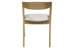 Cheap Miliboo Set de 2 sillas nórdicas de madera clara de roble macizo y tela beige LOVA
