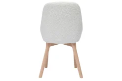 Hot Miliboo Set de 2 sillas nórdicas de borreguillo blanco y madera clara maciza HOLO