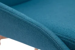 Cheap Miliboo Set de 2 sillas nórdicas de tela azul petróleo y madera clara maciza HOLO