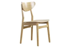 Fashion Miliboo Set de 2 sillas nórdicas de madera de roble macizo clara MAYA