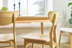 Fashion Miliboo Set de 2 sillas nórdicas de madera de roble macizo clara MAYA