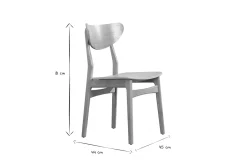 Fashion Miliboo Set de 2 sillas nórdicas de madera de roble macizo clara MAYA
