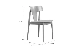 Online Miliboo Set de 2 sillas nórdicas de madera de roble macizo clara LOUISA