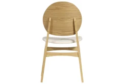 Sale Miliboo Set de 2 sillas nórdicas de madera clara y borreguillo blanco ELTON