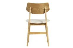 New Miliboo Set de 2 sillas nórdicas de madera clara y blanco ELION