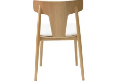 Store Miliboo Set de 2 sillas nórdicas de roble y tejido efecto borreguillo color crudo LOUISA