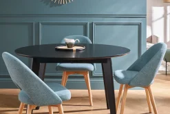 Online Miliboo Set de 2 sillas nórdicas de tela verde grisáceo y madera clara COSETTE