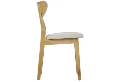 Hot Miliboo Set de 2 sillas nórdicas de tejido borreguillo beige y madera clara de haya maciza MAYA