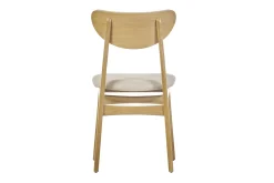 Hot Miliboo Set de 2 sillas nórdicas de tejido borreguillo beige y madera clara de haya maciza MAYA