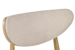 Hot Miliboo Set de 2 sillas nórdicas de tejido borreguillo beige y madera clara de haya maciza MAYA