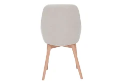 New Miliboo Set de 2 sillas nórdicas de tela efecto aterciopelado beige y madera clara maciza HOLO