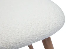 New Miliboo Set de 2 sillas nórdicas de borreguillo blanco y madera clara maciza CELESTE