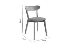 Discount Miliboo Set de 2 sillas vintage de madera de roble claro y negro DOVE