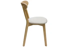 Best Sale Miliboo Set de 2 sillas vintage de madera de roble claro y tela beige DOVE