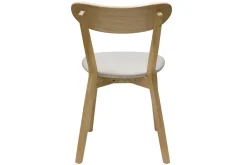 Best Sale Miliboo Set de 2 sillas vintage de madera de roble claro y tela beige DOVE