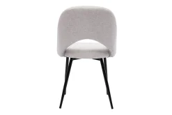 Cheap Miliboo Set de 2 sillas vintage de tejido efecto aterciopelado texturizado beige y metal negro COSETTE