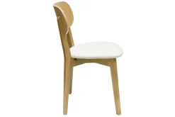 Flash Sale Miliboo Set de 2 sillas vintage de madera de roble claro y borreguillo LUCIA