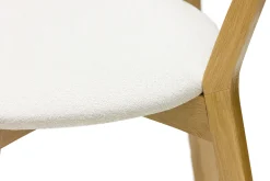 Flash Sale Miliboo Set de 2 sillas vintage de madera de roble claro y borreguillo LUCIA