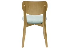 Flash Sale Miliboo Set de 2 sillas vintage de madera de roble claro y tela efecto aterciopelado verde celadón LUCIA