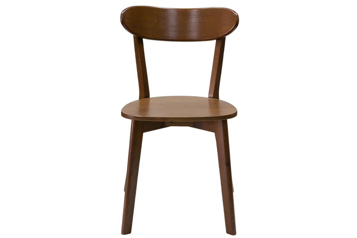 Fashion Miliboo Set de 2 sillas vintage de madera oscura DOVE
