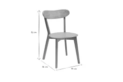 Fashion Miliboo Set de 2 sillas vintage de madera oscura DOVE