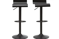 Fashion Miliboo Set de 2 taburetes de cocina de diseño negro SURF