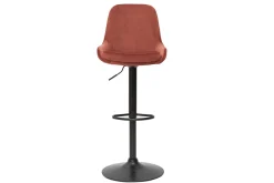 Fashion Miliboo Set de 2 taburetes de cocina de diseño regulables terciopelo terracota HOLO