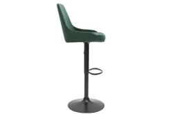 Store Miliboo Set de 2 taburetes de cocina de diseño regulables terciopelo verde HOLO