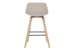 Sale Miliboo Set de 2 taburetes de cocina nórdicos beige y madera clara 65 cm NONIE