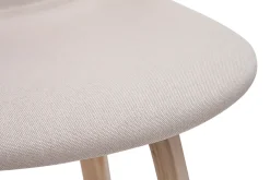 Sale Miliboo Set de 2 taburetes de cocina nórdicos beige y madera clara 65 cm NONIE