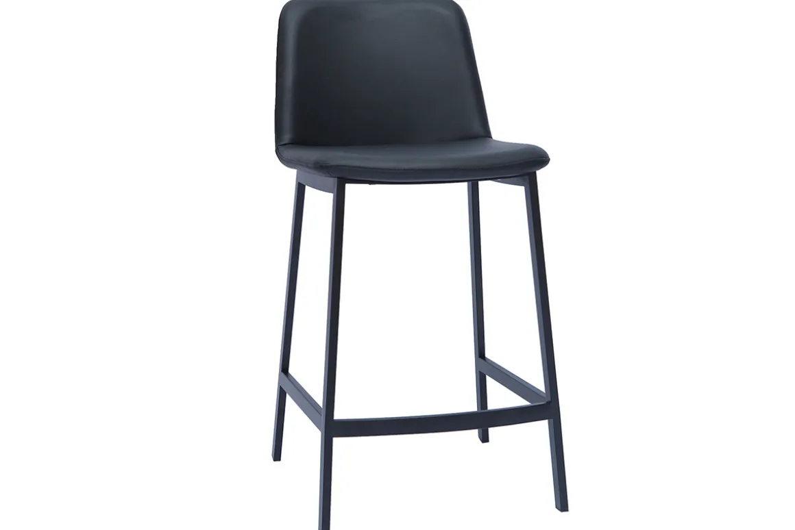 Sale Miliboo Set de 2 taburetes de cocina de diseño negro 66 cm altura ARSENE