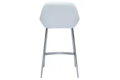 New Miliboo Set de 2 taburetes de cocina de diseño blancos con pie de metal RINGER