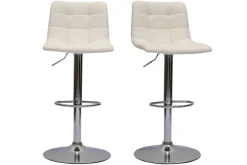Hot Miliboo Set de 2 taburetes de cocina ajustables de diseño blanco 65 cm MAXWELL