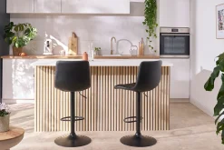 Hot Miliboo Set de 2 taburetes de cocina ajustables de diseño blanco 65 cm MAXWELL
