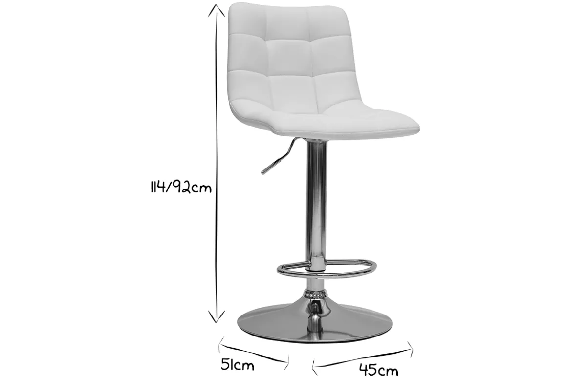 Hot Miliboo Set de 2 taburetes de cocina ajustables de diseño blanco 65 cm MAXWELL