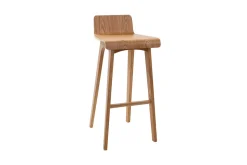 New Miliboo Set de 2 taburetes de cocina nórdicos de madera clara 75 cm BALTIK