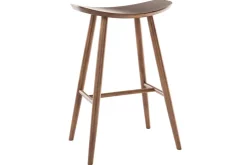 Sale Miliboo Set de 2 taburetes de cocina de diseño nogal 72 cm DEMORY