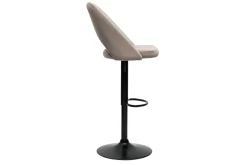 New Miliboo Set de 2 taburetes de cocina ajustables de terciopelo color topo y metal negro COSETTE