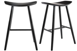 Cheap Miliboo Set de 2 taburetes de cocina negros 65 cm DEMORY