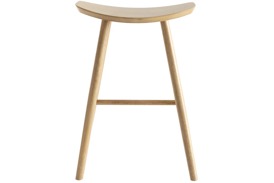 Discount Miliboo Set de 2 taburetes de cocina de madera clara 65 cm DEMORY