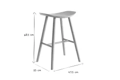 Discount Miliboo Set de 2 taburetes de cocina de madera clara 65 cm DEMORY