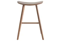 Shop Miliboo Set de 2 taburetes de cocina de nogal 65 cm DEMORY