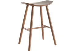Shop Miliboo Set de 2 taburetes de cocina de nogal 65 cm DEMORY