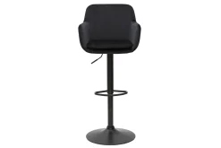 Best Miliboo Set de 2 taburetes de cocina ajustables de terciopelo negro y metal AMIKA