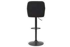 Best Miliboo Set de 2 taburetes de cocina ajustables de terciopelo negro y metal AMIKA